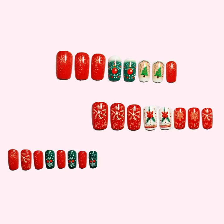 Festive Holiday Nail Art Set