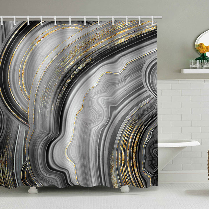 Artistic Marble Design Shower Curtain Kalsten