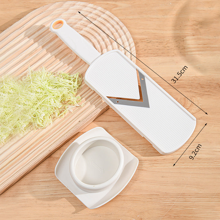 Ultra-Thin Julienne and Shredder Mandoline with V-Sharp Stainless Steel Blade and Safety Food Holder