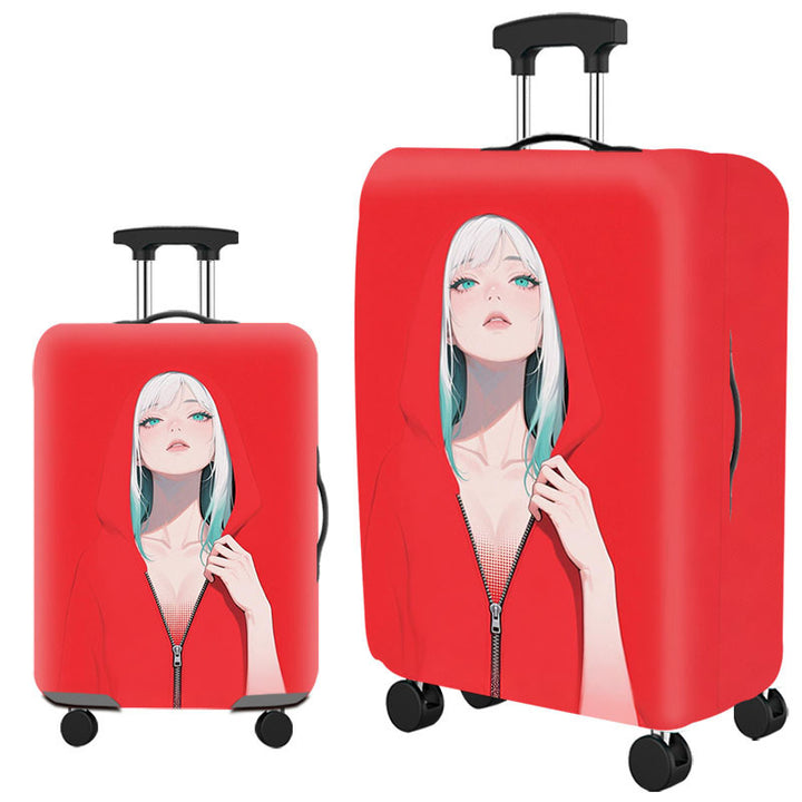 Ladies Hard Shell Suitcase with Creative Cat Design Kalsten