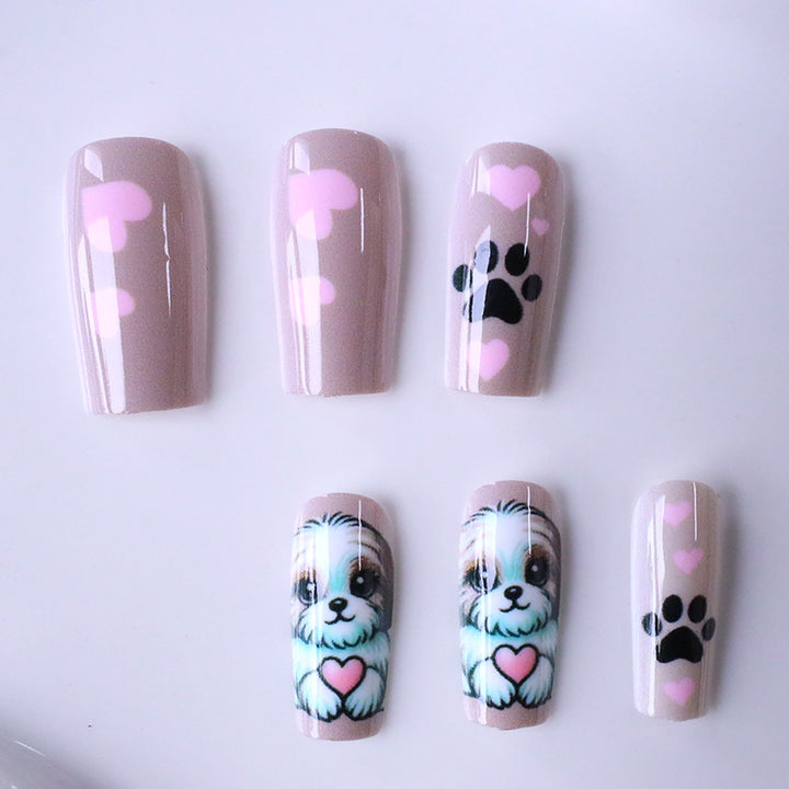 Decorative Dog-Themed Nail Art Enhancements Kalsten