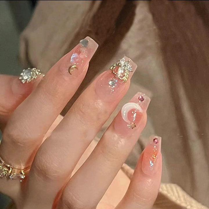 Premium Rhinestone-Embellished Press-On Nails Kalsten