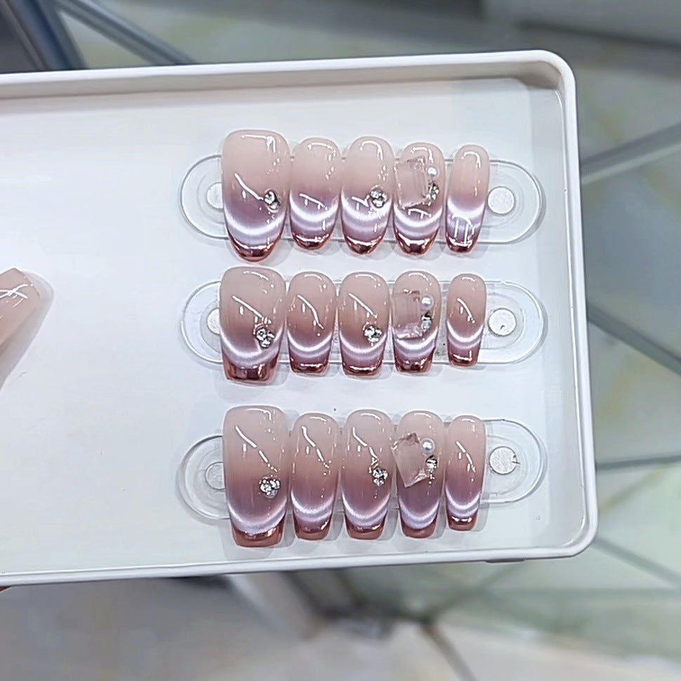 Premium Press-On Nail Set with Elegant Gradient Design Kalsten