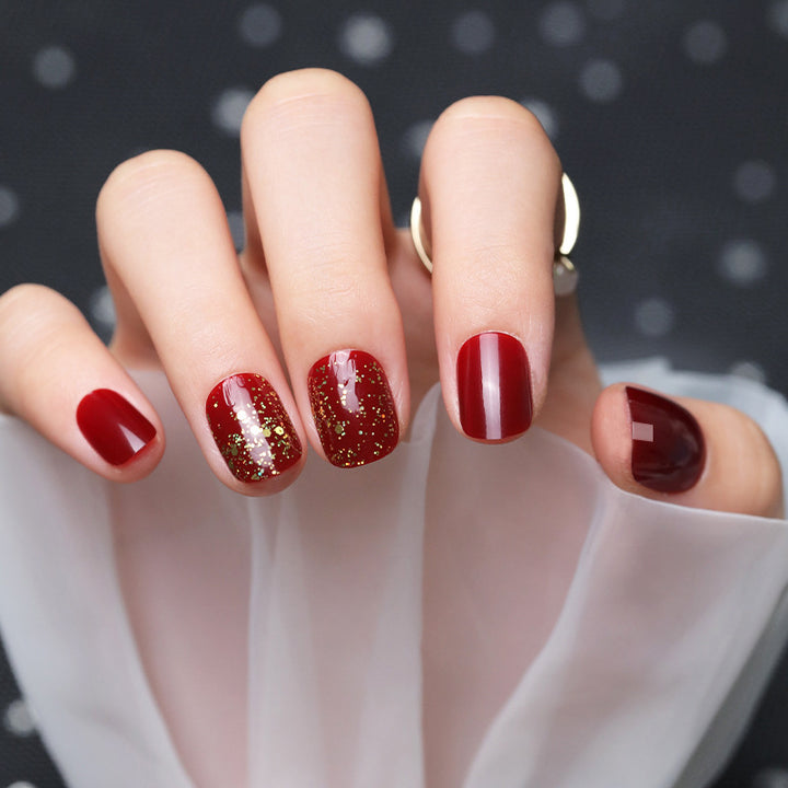Artistic Glitter Press-On Nails