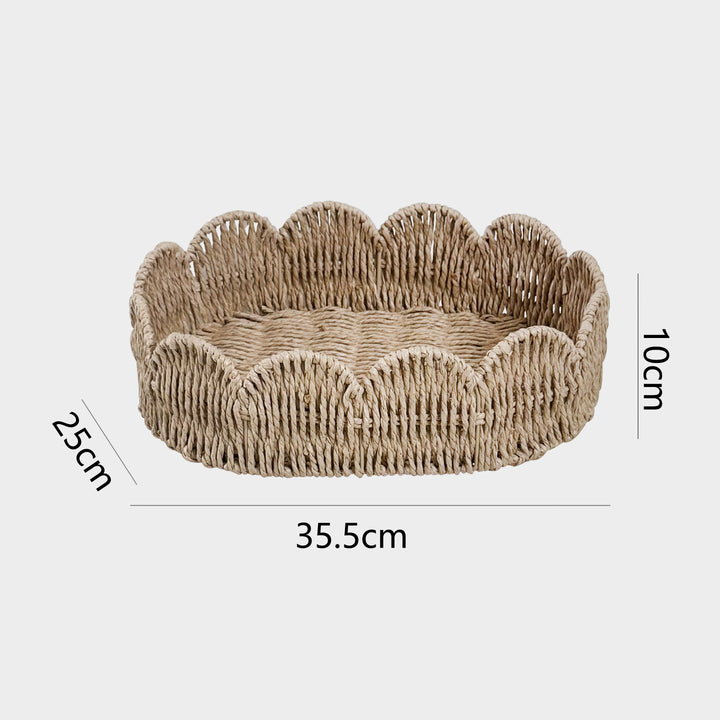 Decorative storage basket with wave edge Kalsten