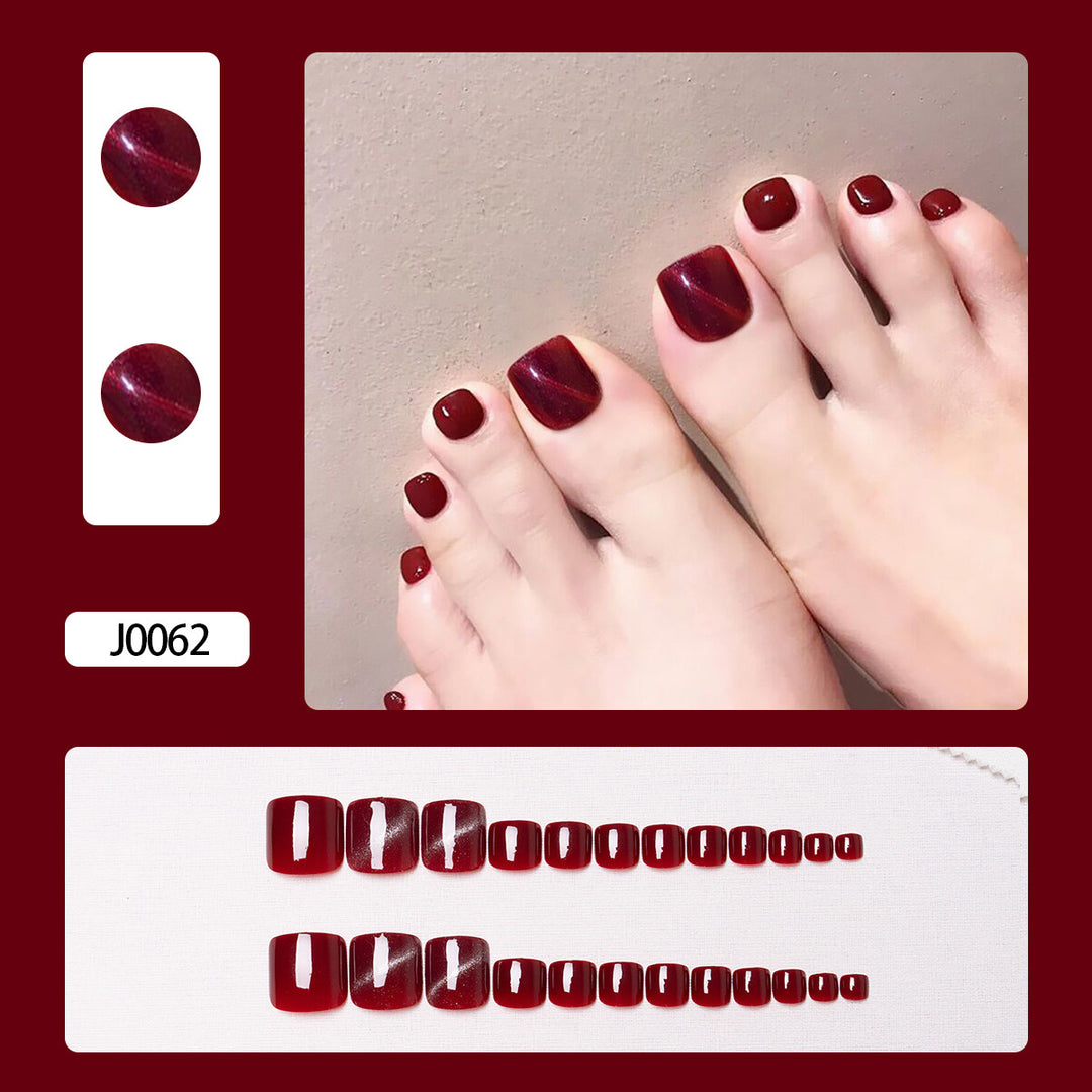 Glittery French Tip Toe Nail Art