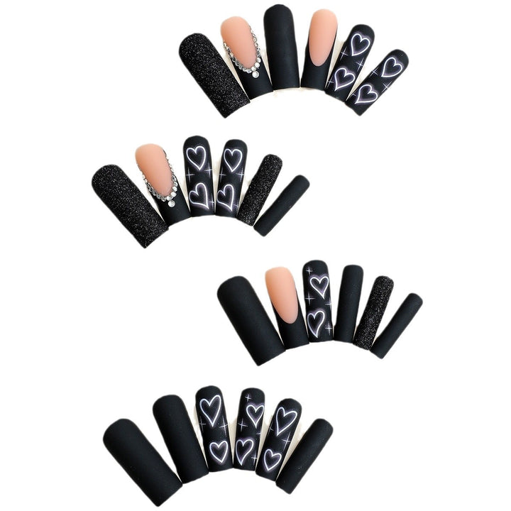Artistic Heart-Embellished Nail Enhancements Kalsten