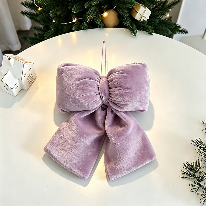 Decorative Plaid Fabric Bow Ornament