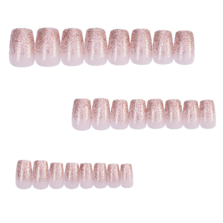 Glittering artificial nails with elegant ombre effect Kalsten