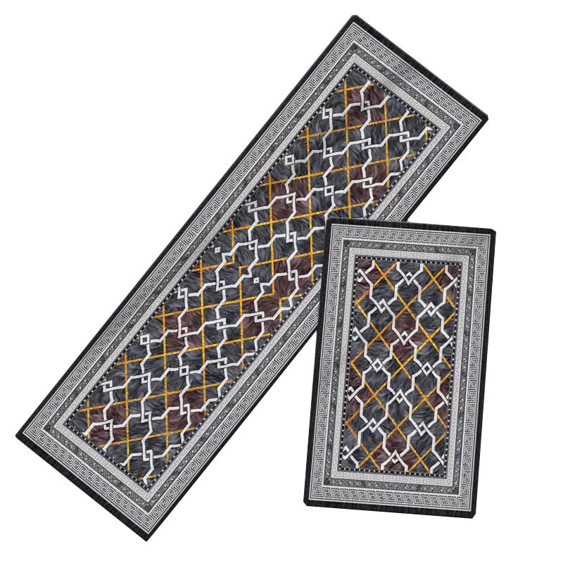 Marble-Pattern Kitchen Runner Mat Set Kalsten