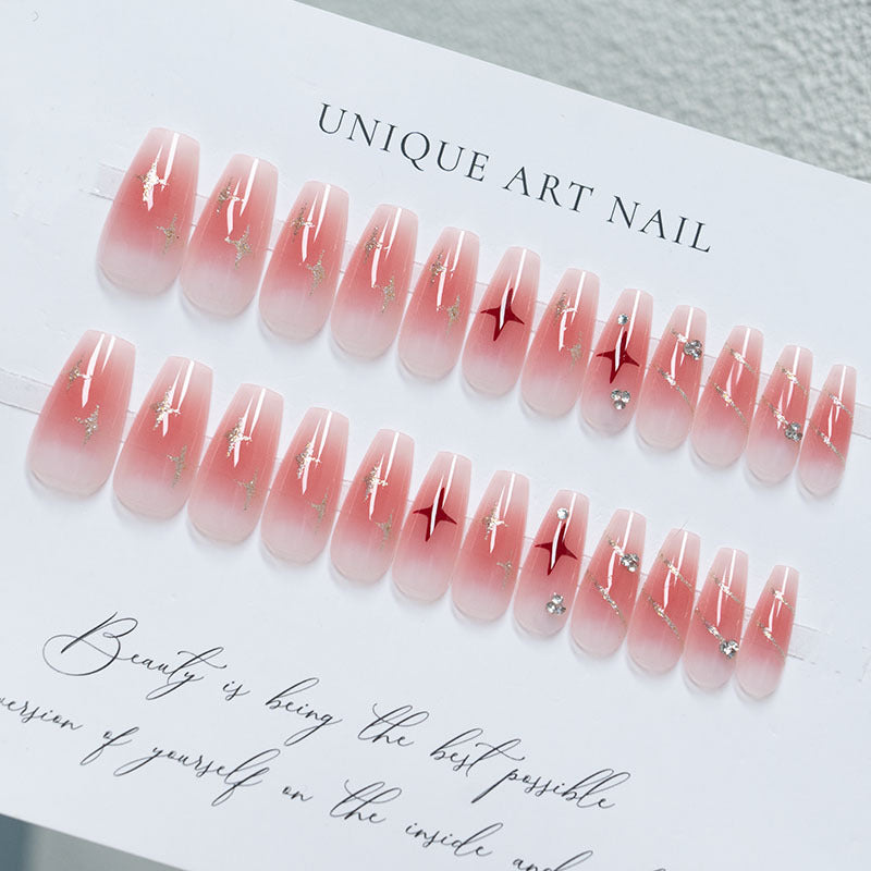Decorative Long-Stiletto Press-On Nail Art