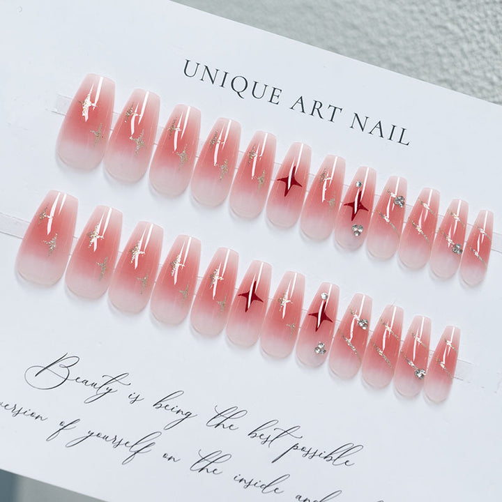 Decorative Long-Stiletto Press-On Nail Art
