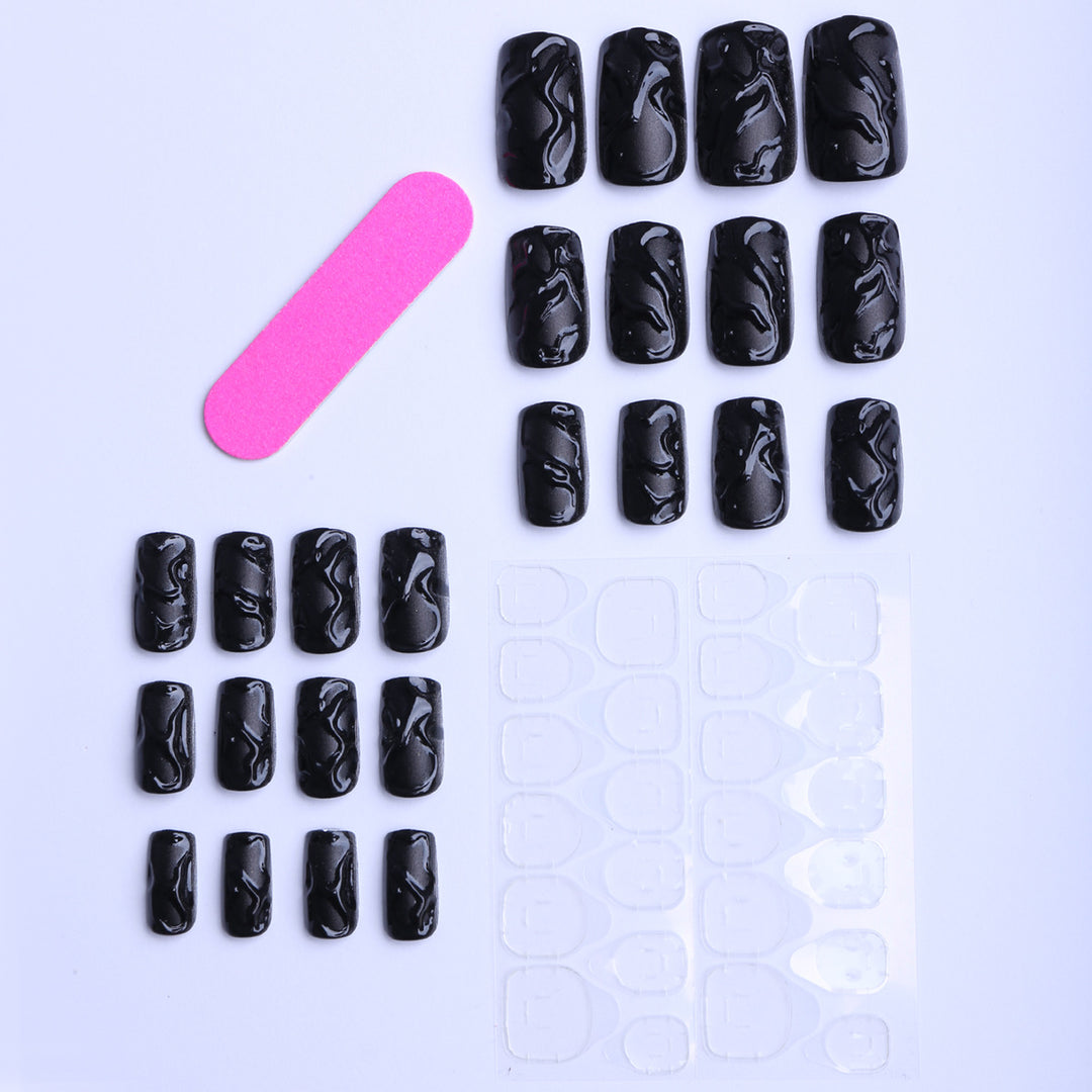 Artificial nails with modern wave pattern Kalsten
