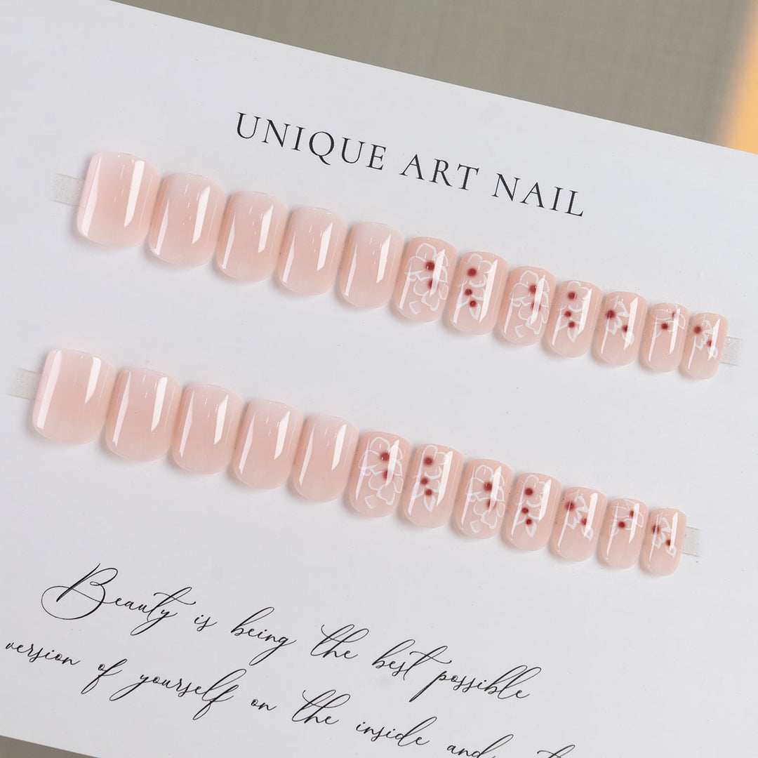 Elegant Floral Acrylic Nail Art