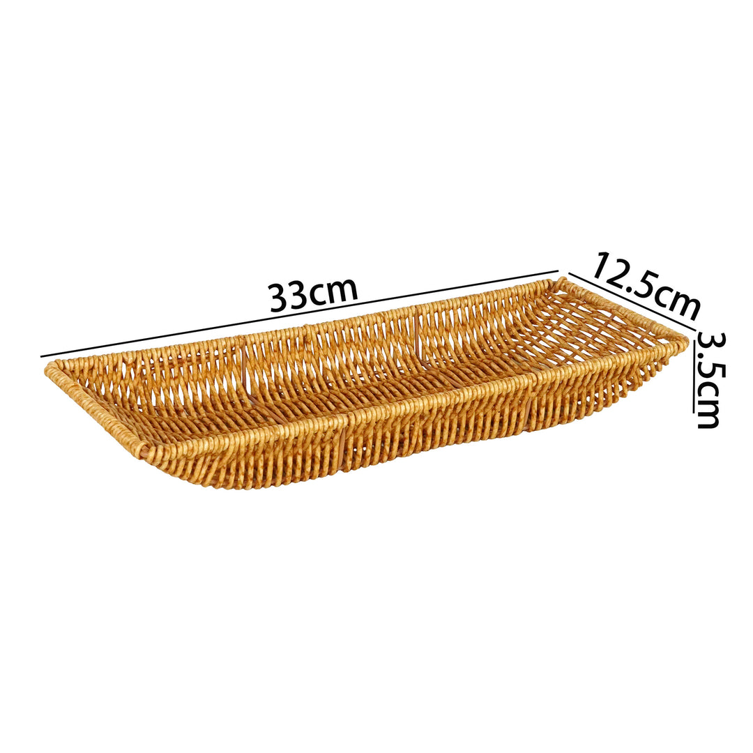 Natural Woven Rectangular Serving Tray Kalsten