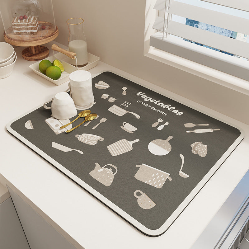 Geometric Patterned Kitchen Mat Kalsten