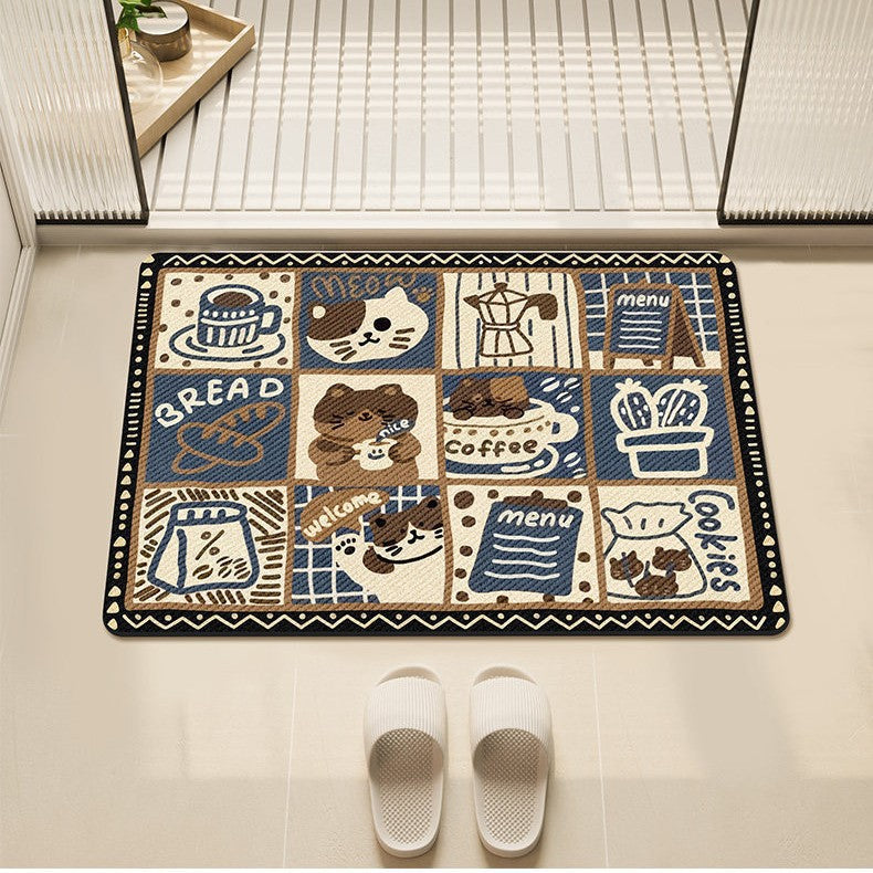 Whimsical Animal-Themed Decorative Area Mat