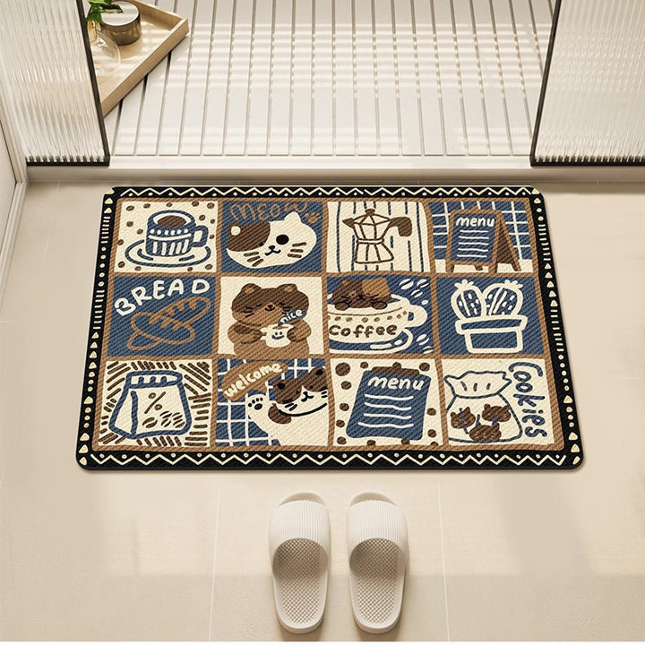 Whimsical Animal-Themed Decorative Area Mat