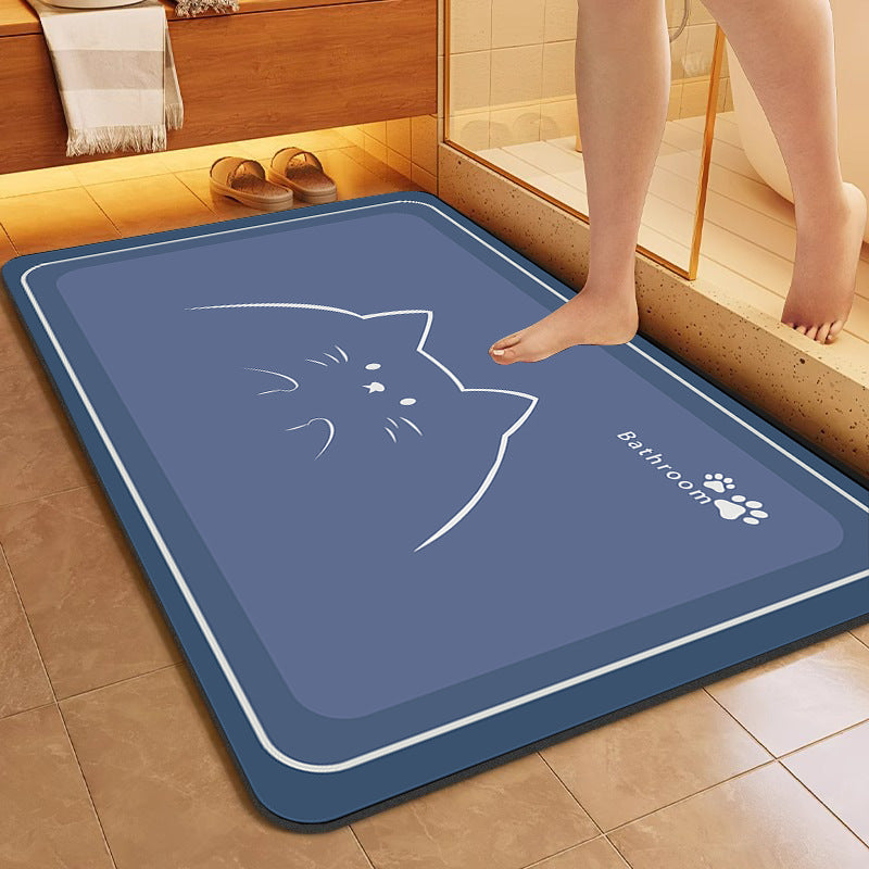 Cat-Themed Bath Mat Kalsten