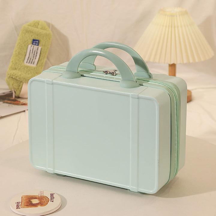 structured hard-shell vanity travel case with dual top handles and lockable zipper Kalsten