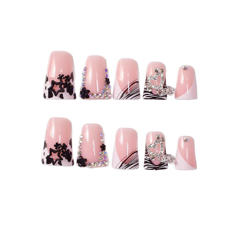 Glamorous Rhinestone Embellished Press-On Nail Set Kalsten