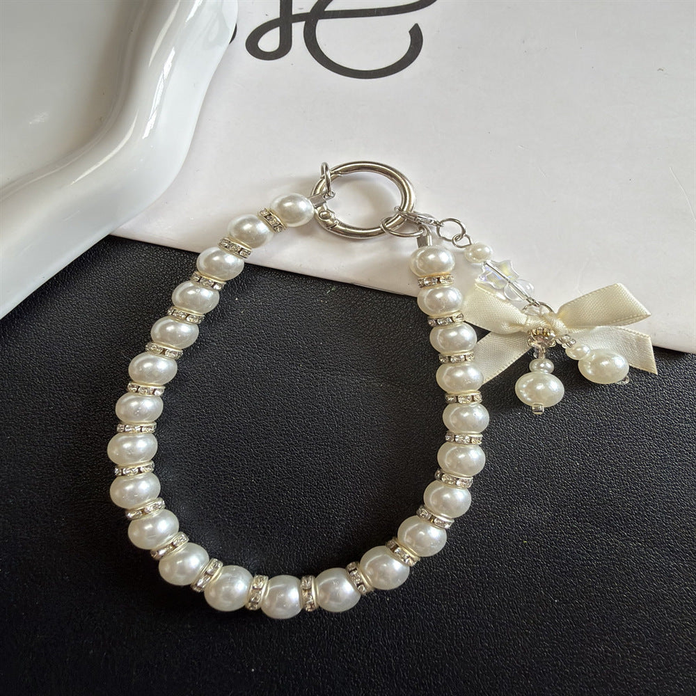 Elegant Pearled Charm Keychain Kalsten