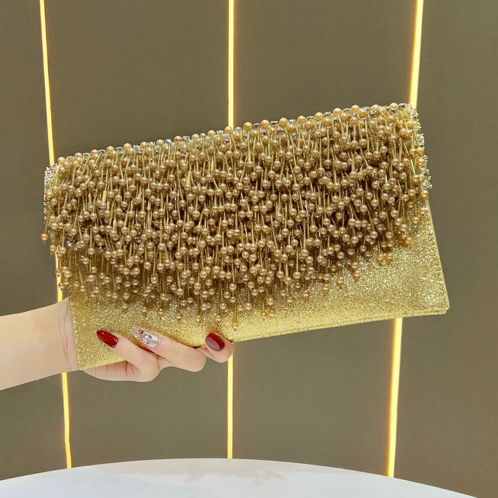 Beaded Fringe Evening Clutch