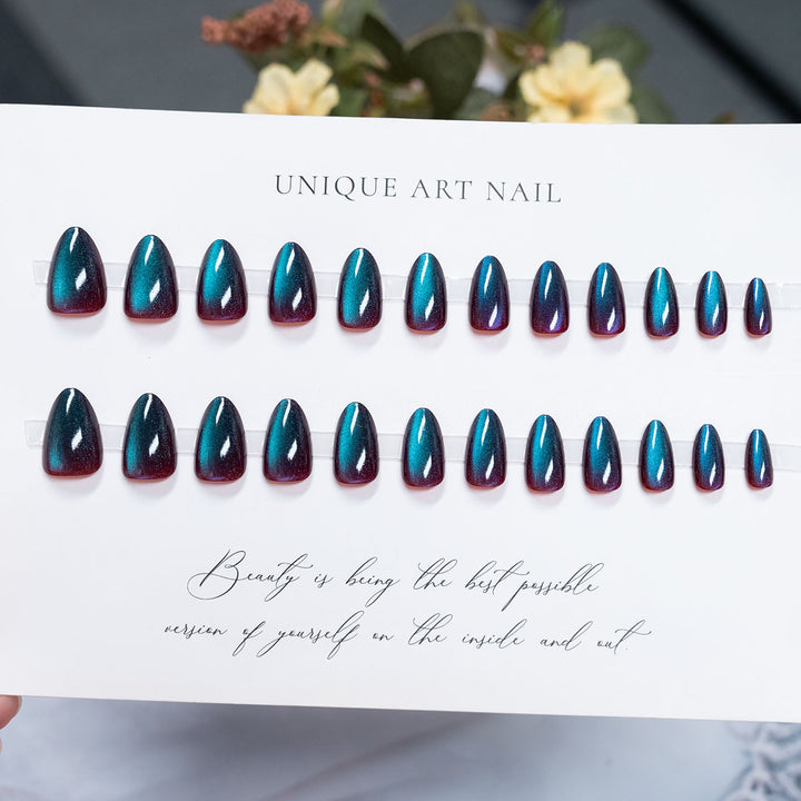 Glossy Press-On Nail Art Set