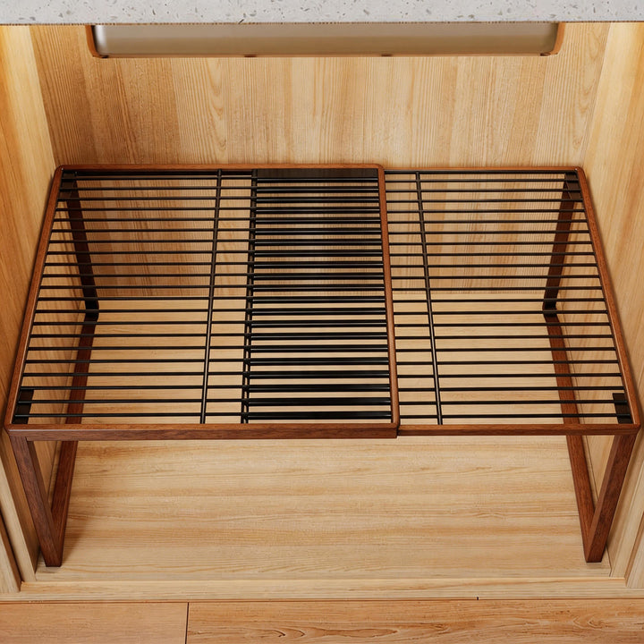 Multi-Tier Metal Mesh Shoe Storage Rack with Open Grid Shelves and Matte Frame
