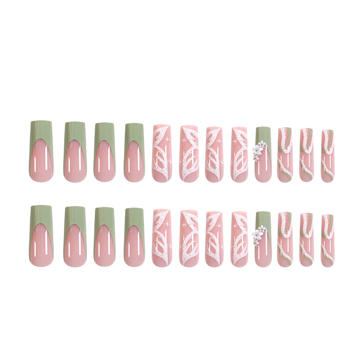 Elegant artificial nails with floral designs Kalsten