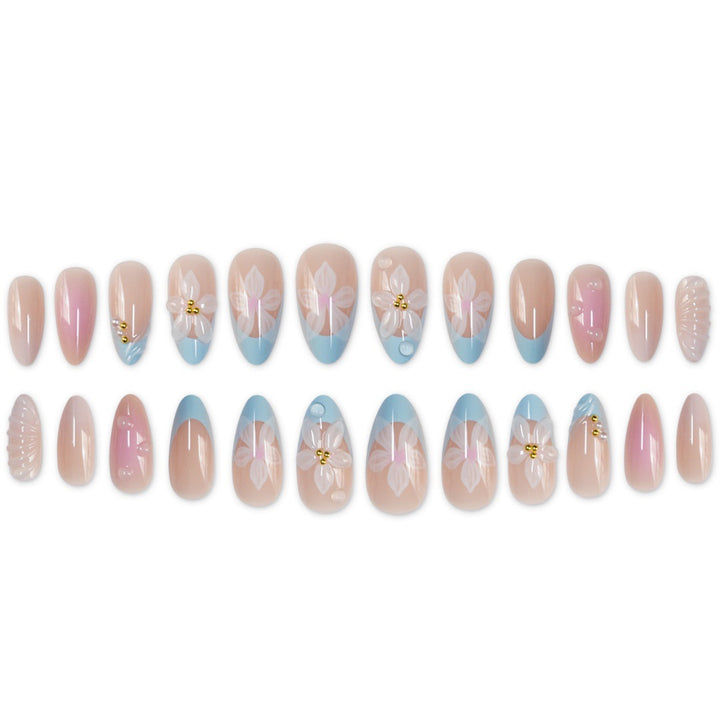 Artistic Floral Design Press-On Nail Set Kalsten