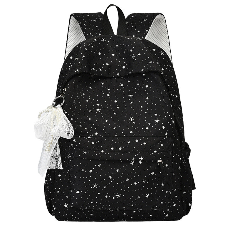 Elegant backpack with glittering stars and practical compartments Kalsten