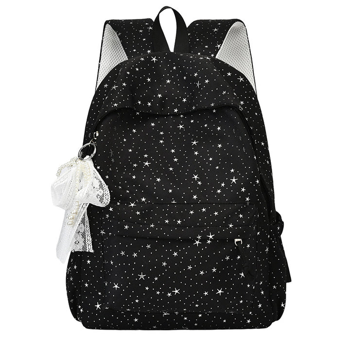 Elegant backpack with glittering stars and practical compartments Kalsten