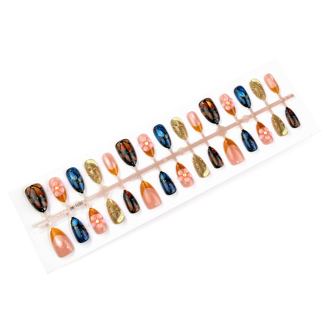 Artistic Mixed Design Press-On Nail Set