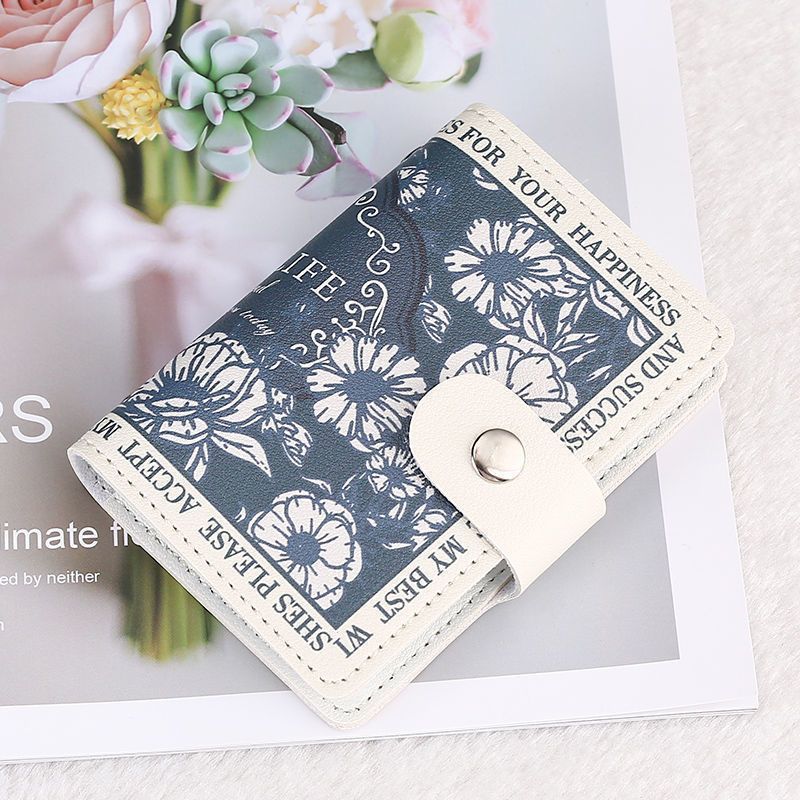 Floral Design Compact Wallet Kalsten