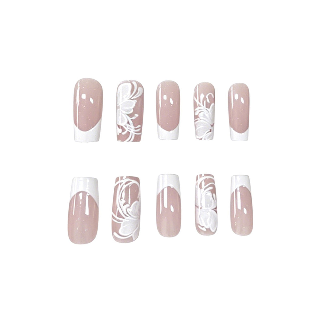 Elegant Floral Acrylic Nail Art Kalsten