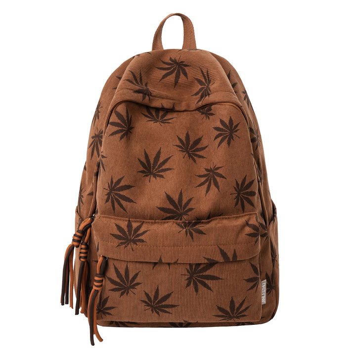 Stylish Leaf-Patterned Backpack Kalsten