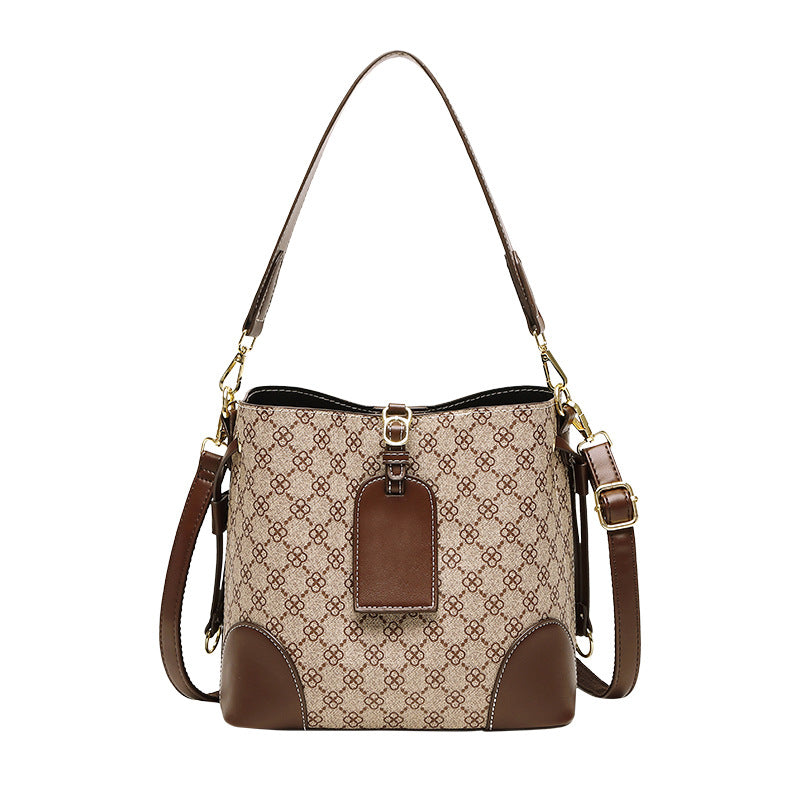 Elegant Monogrammed Bucket Handbag