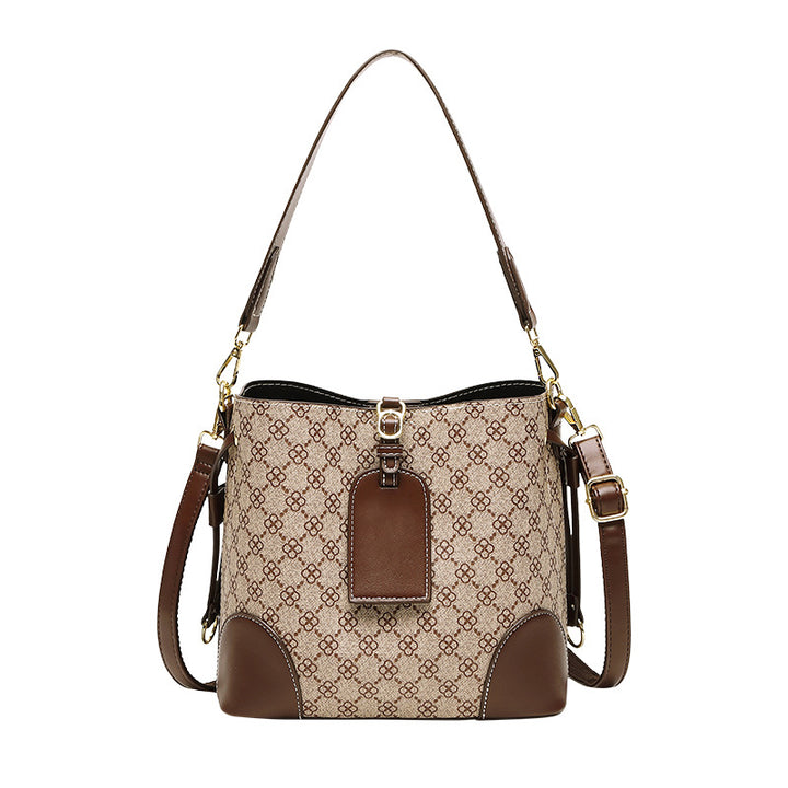 Elegant Monogrammed Bucket Handbag