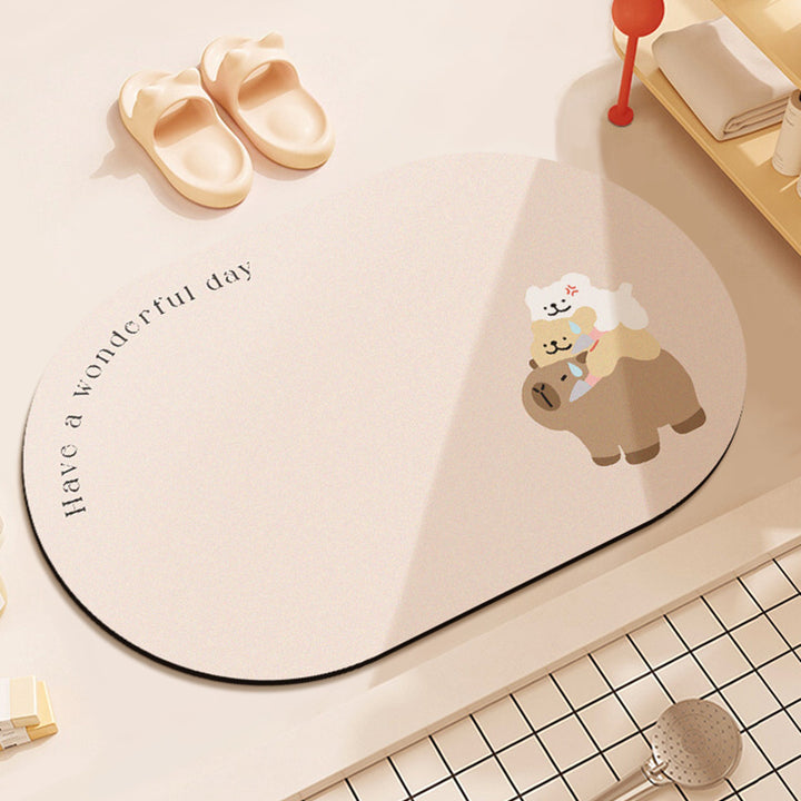 Cute Bear-Themed Plush Area Mat Kalsten