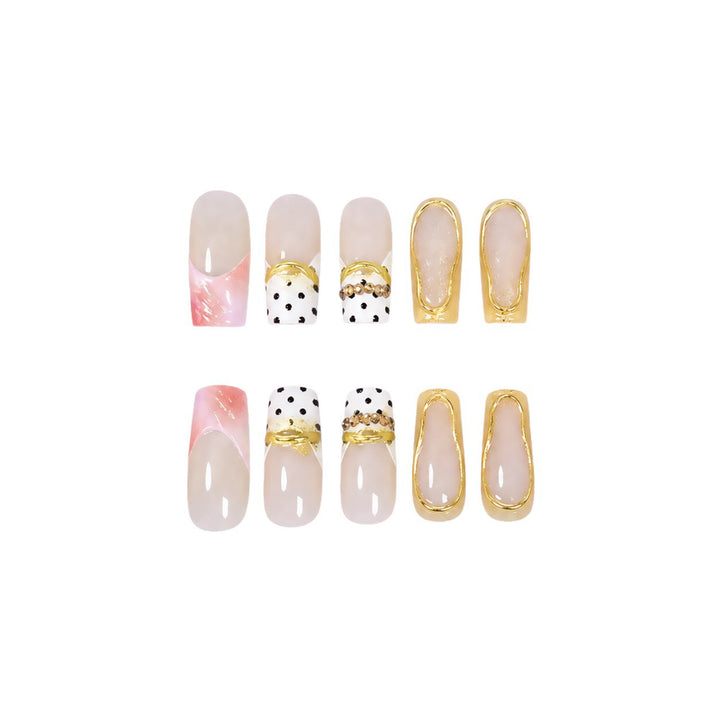 Glamorous Artistic Press-On Nail Extensions Kalsten