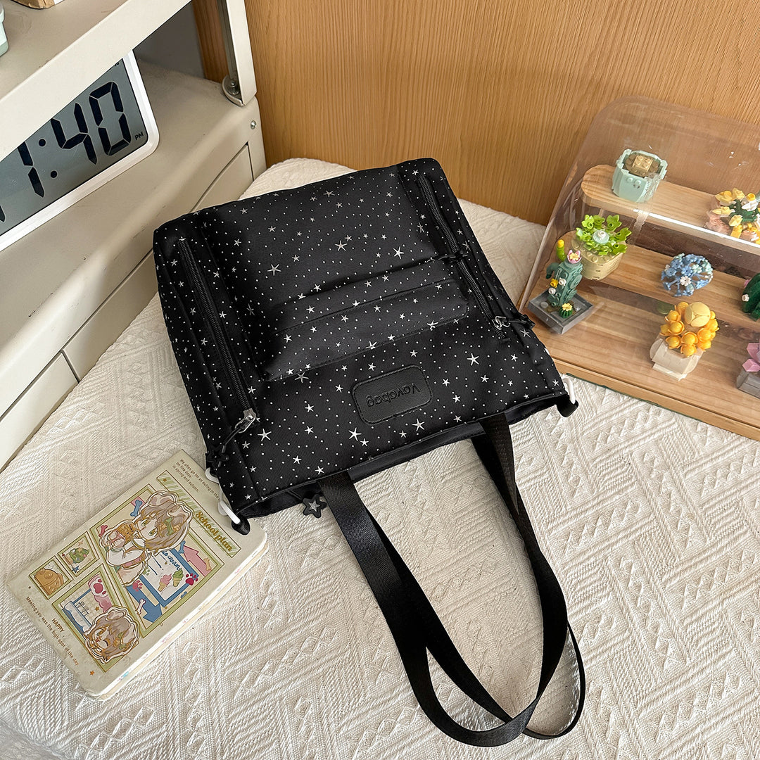 Stylish Multi-Compartment Backpack with Decorative Accents Kalsten