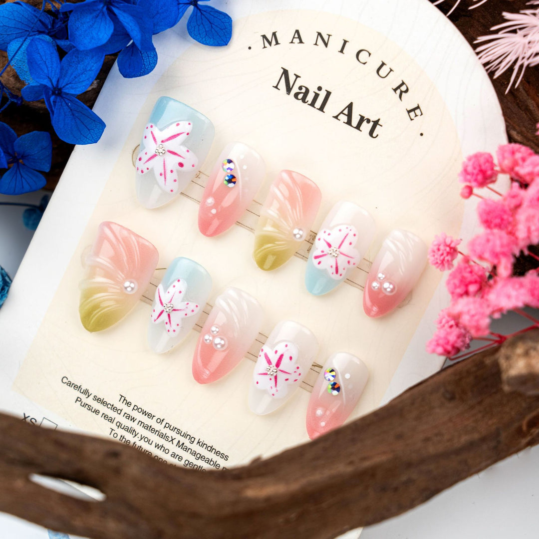Floral Art Press-On Nail Design Set