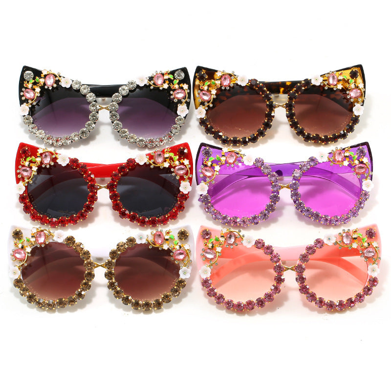 Women's Heart-shaped Sunglasses with Sparkling Accents Kalsten