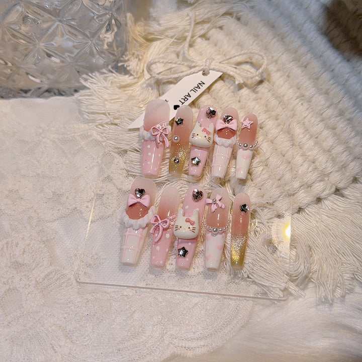 Playful Themed Press-On Nail Art Set