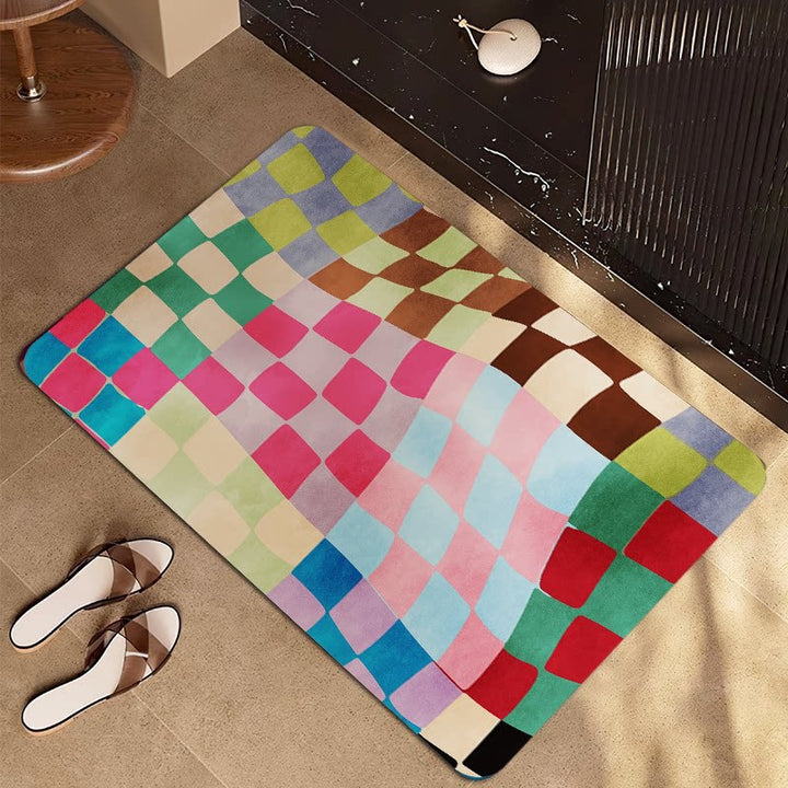Cat-Themed Plush Bath Mat for Bathroom Decor
