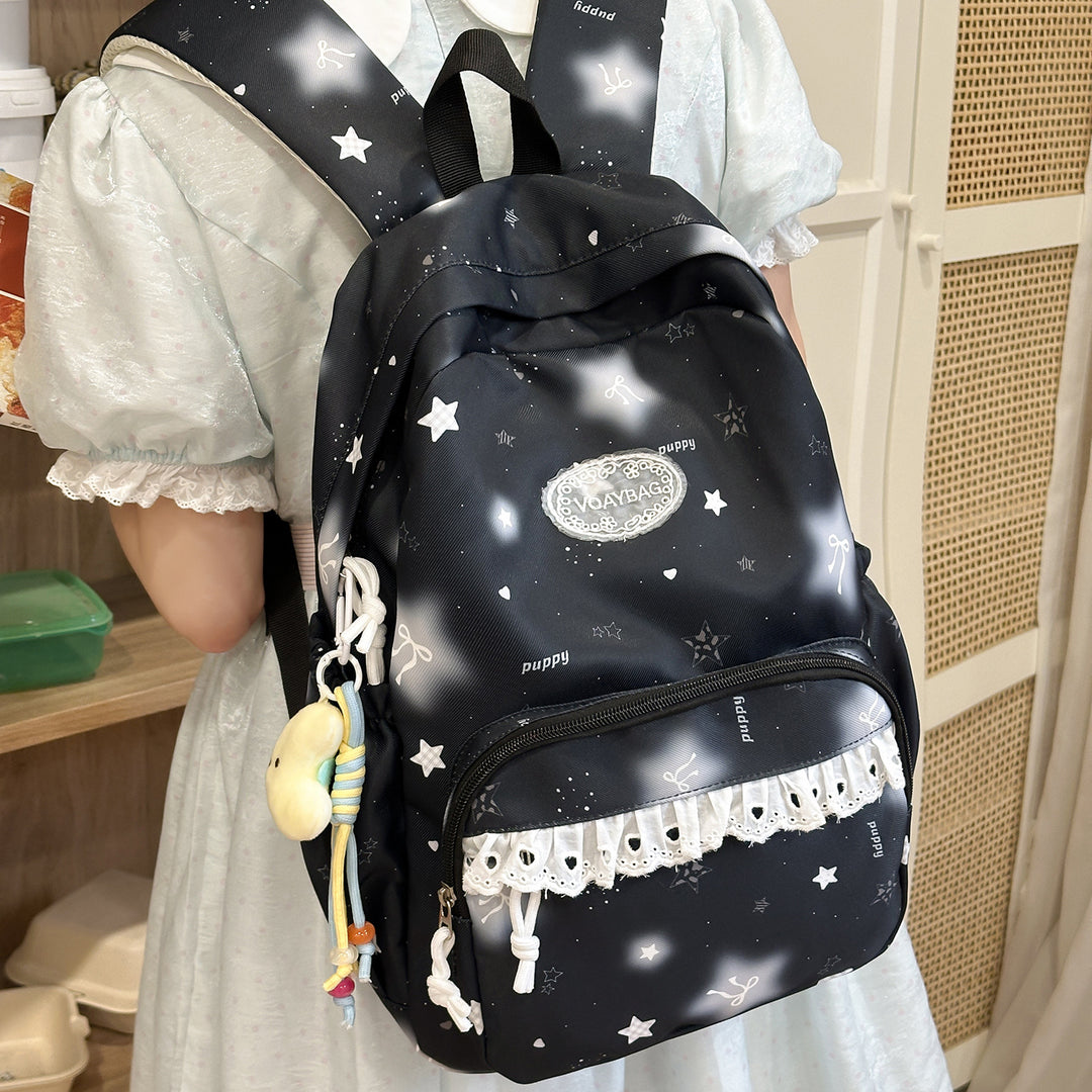 Charming Star-Embellished Casual Backpack Kalsten 1791205440