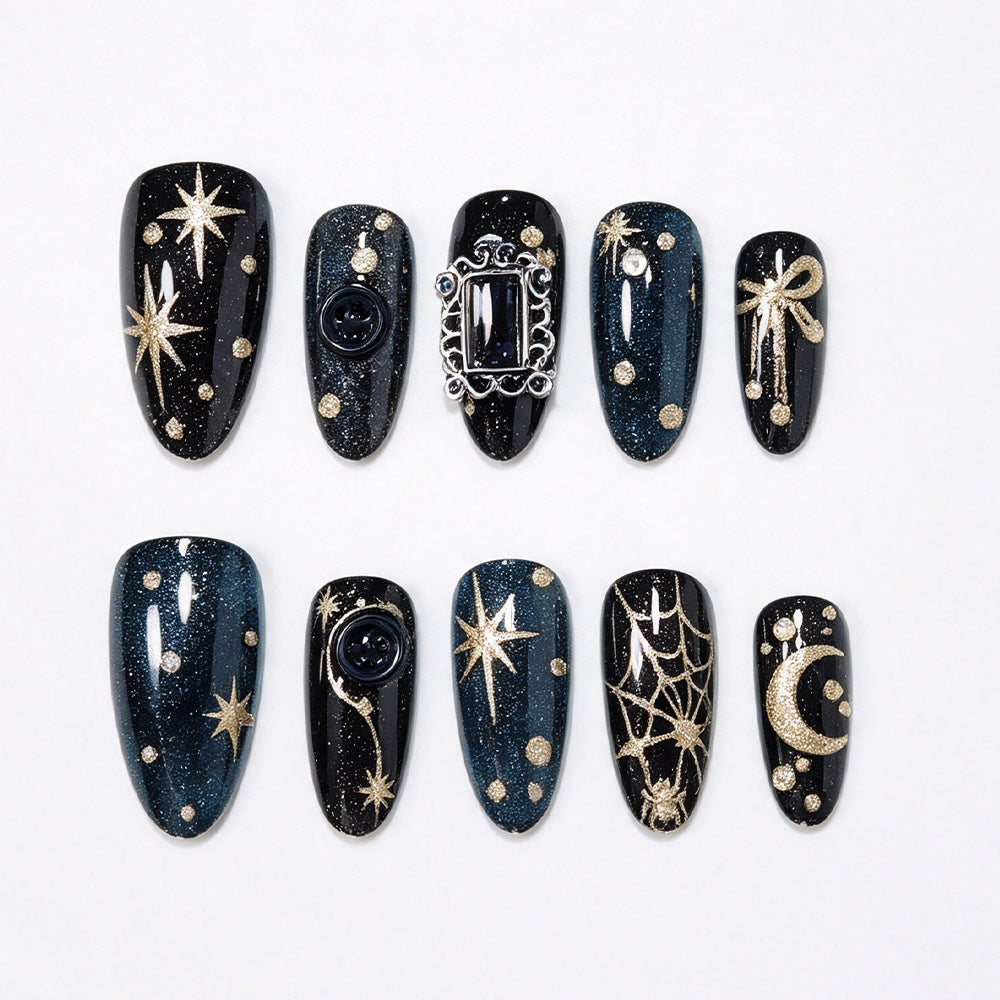 Celestial Themed Press-On Nail Art Kalsten
