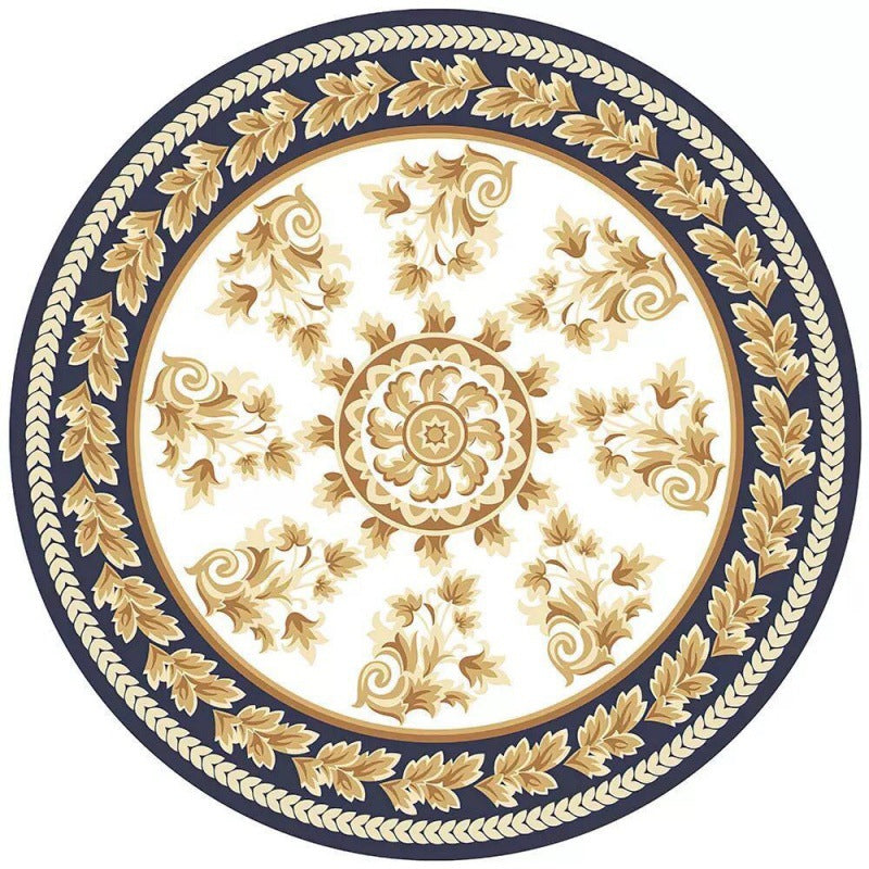 Circular Vintage Floral Area Rug Kalsten