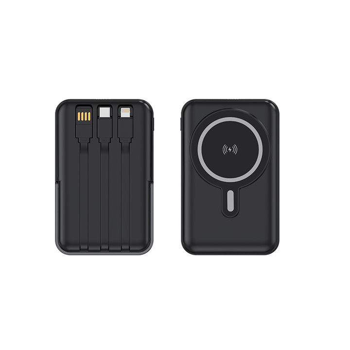 Multifunctional power bank with integrated charging cables Kalsten